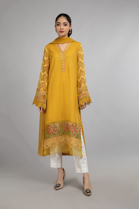 Maria B Suit Mustard DW-SS21-03 Eid Casual 2021