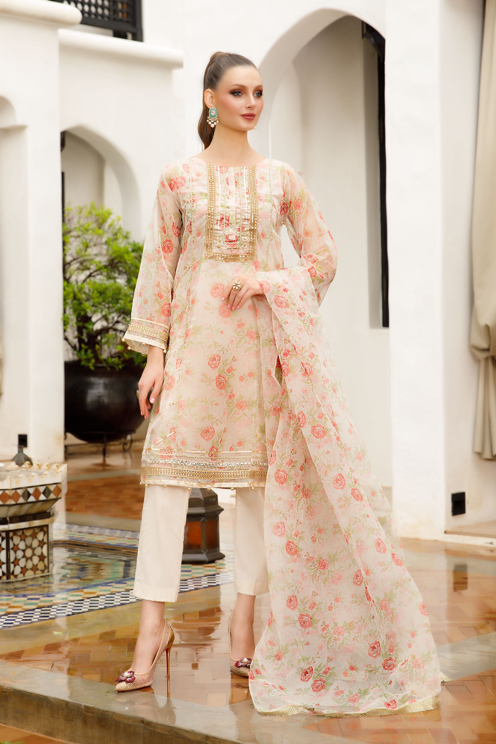 Maria B DW EA22 72 Off White  Eid Casual Wear RTW 2022 Online Shopping