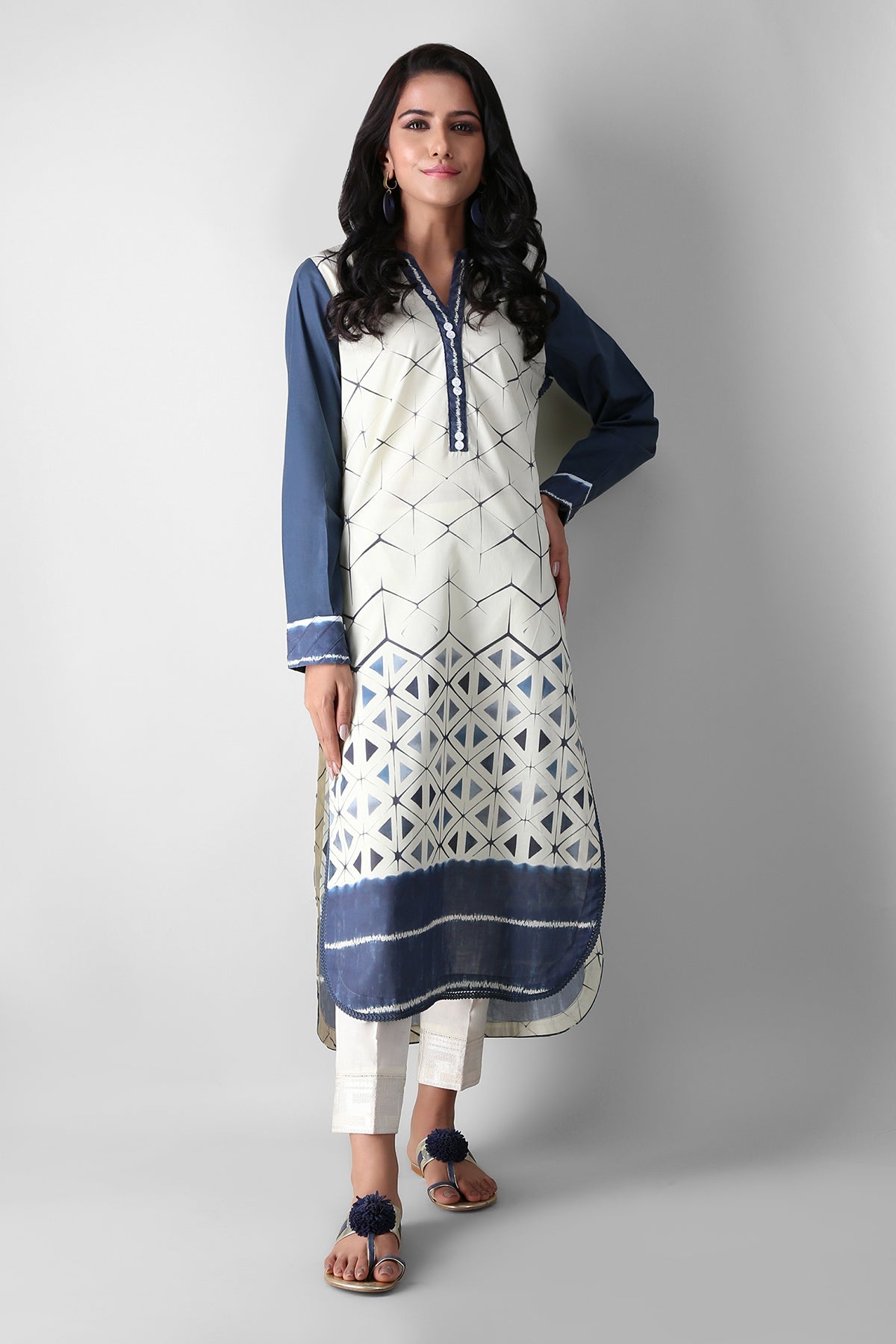 Eetp21302 Blue Khaadi Ready to Wear 2021