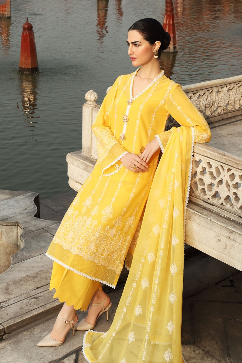 Bareeze ER704 Yellow Summer Embroidered Lawn 2022 Online Shopping