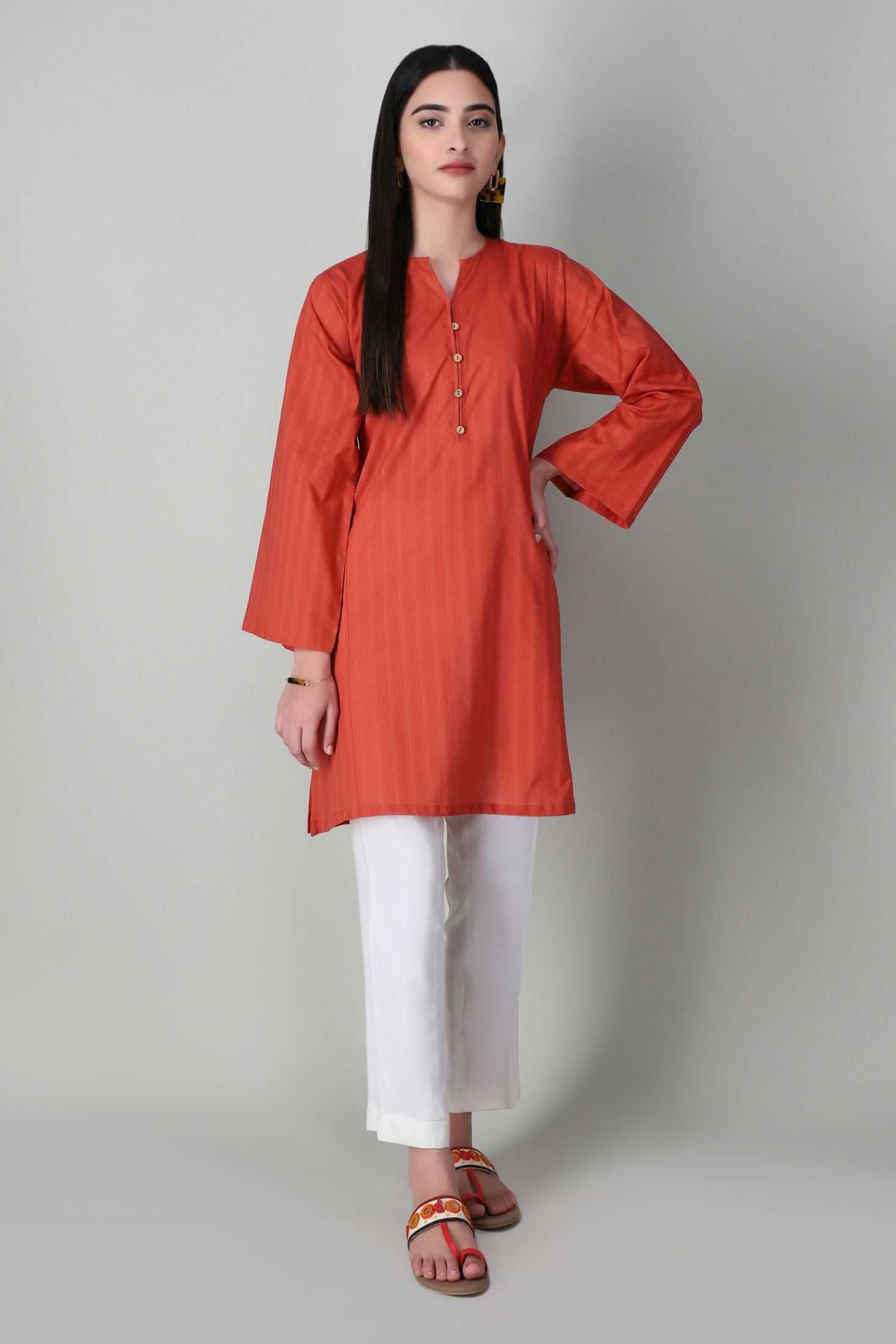 Khaadi ETB20312 ORANGE Pret 2021