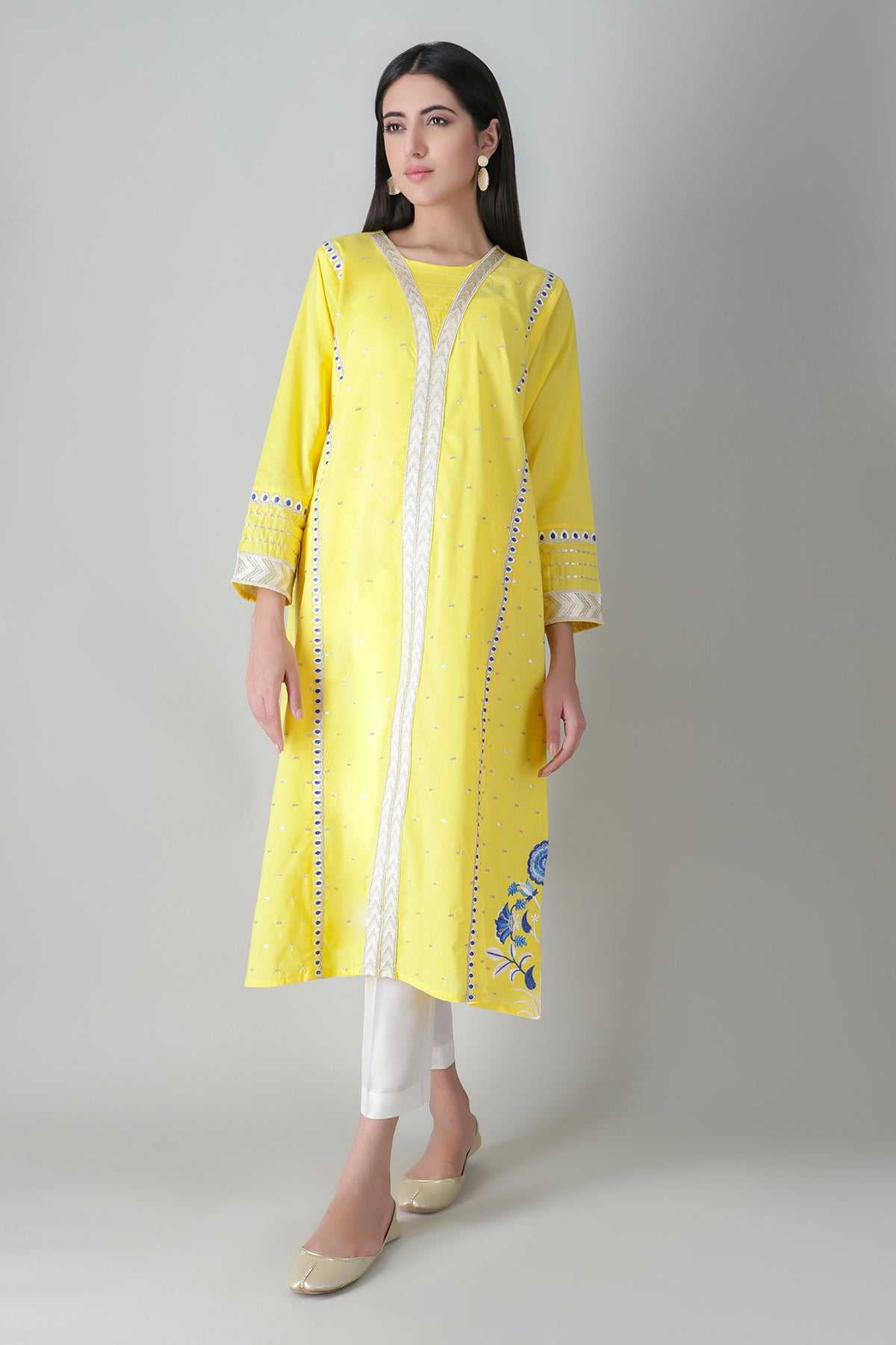 Khaadi ETE20304 YELLOW Pret 2021
