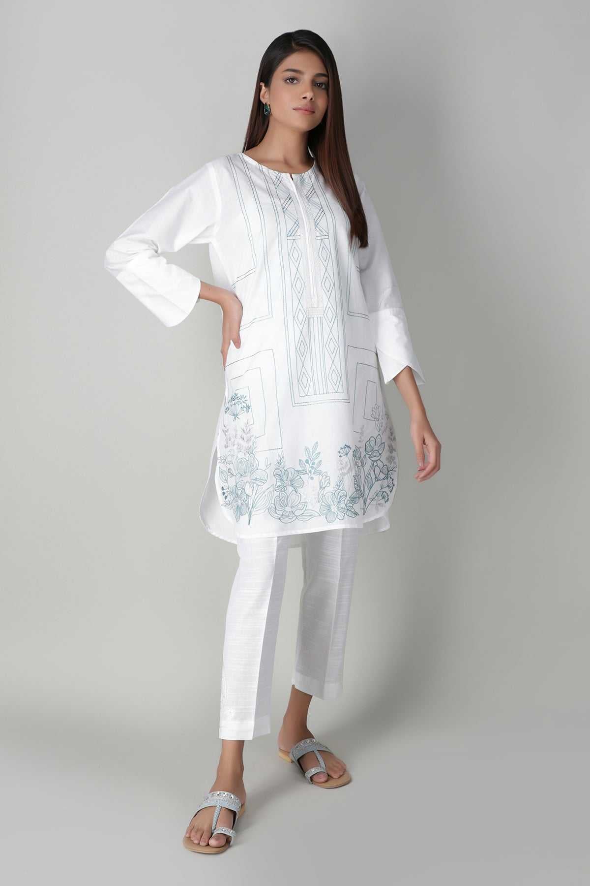 Khaadi ETE20307 WHITE Lawn Pret 2021