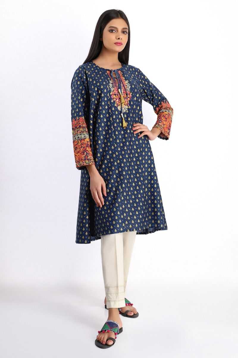 Khaadi Ready to Wear ETPE20125-BLUE Pret 2020 | Khaadi Lawn 2020