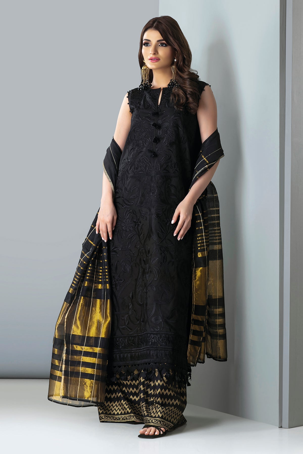 F21302 Black Khaadi Autumn Collection 2021