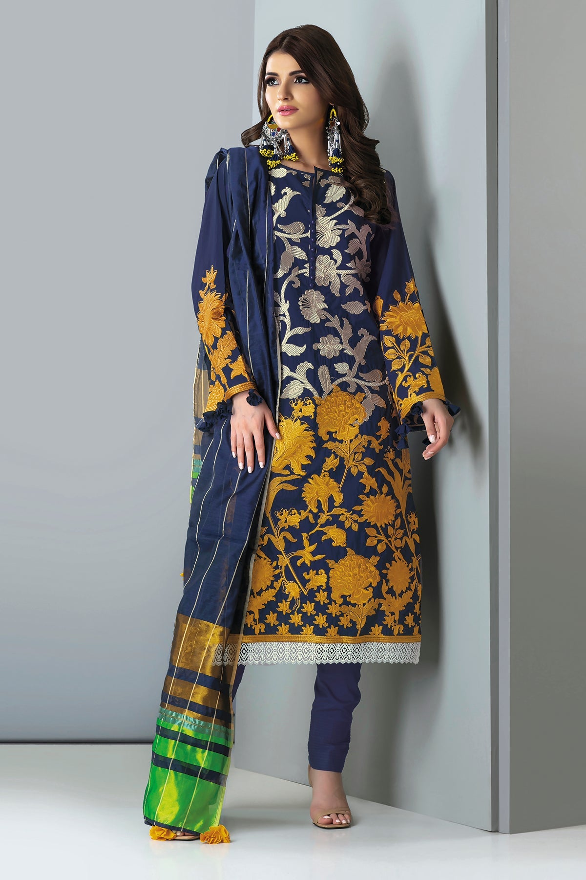 F21303 Blue Khaadi Autumn Collection 2021