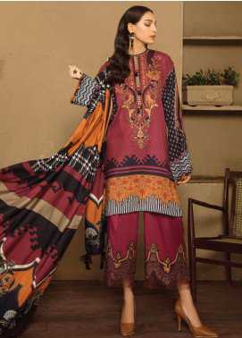 Fuchsia By Baroque Embroidered Linen Formal Collection 06 Maghria 2019