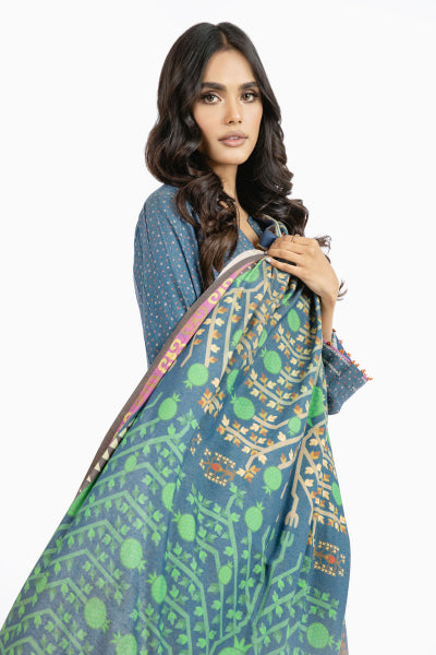 Alkaram FW-30.1-22-Blue Winter Collection 2022 Online Shopping