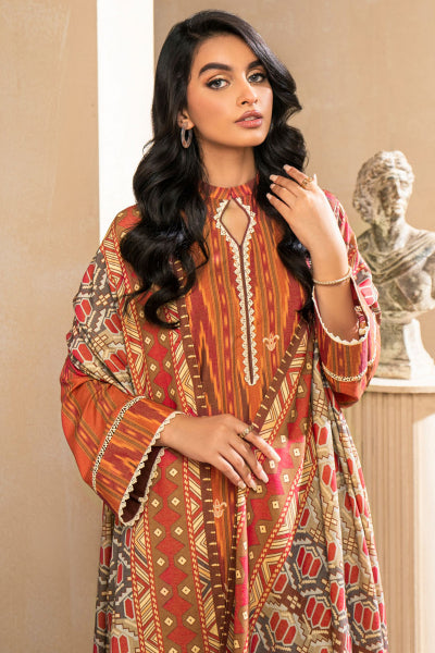 Alkaram FW-31.1-22-Orange Winter Collection 2022 Online Shopping