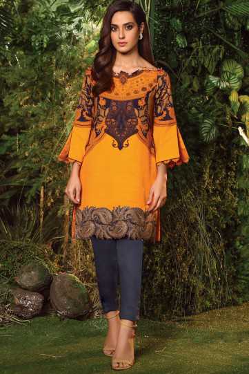 AlKaram Fw-34-20 Chrome Yellow Winter Collection 2020