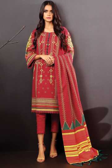 AlKaram Fw-371-20 Dpink Winter Collection 2020