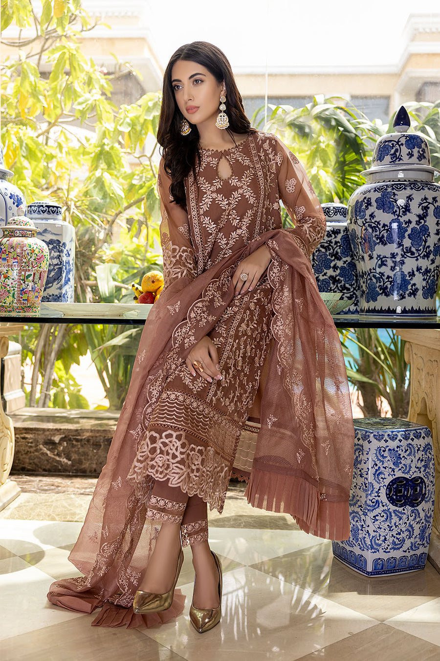 Azure Glittery Rose Eid Formal Collection 2022 Online Shopping