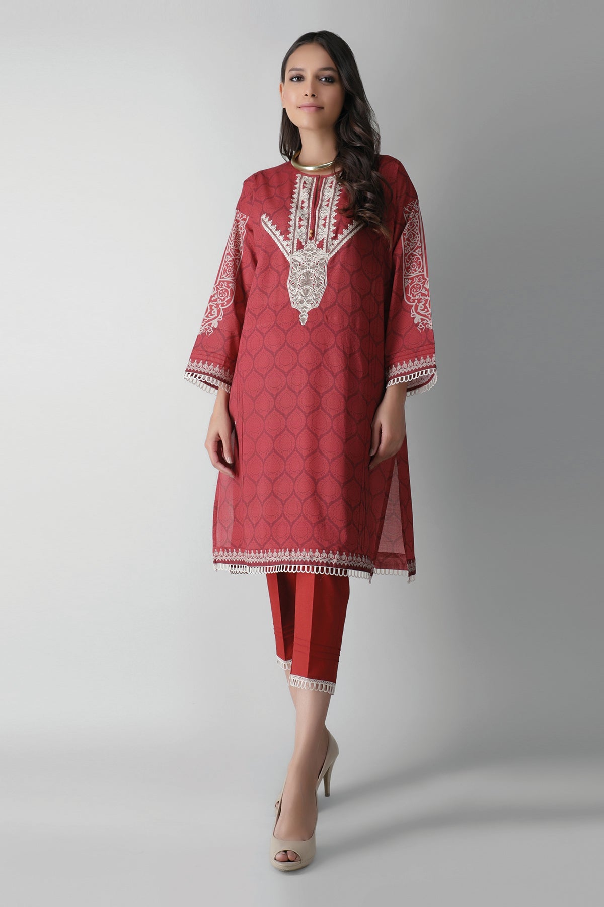 Khaadi I21208 Brown Summer Lawn 2021