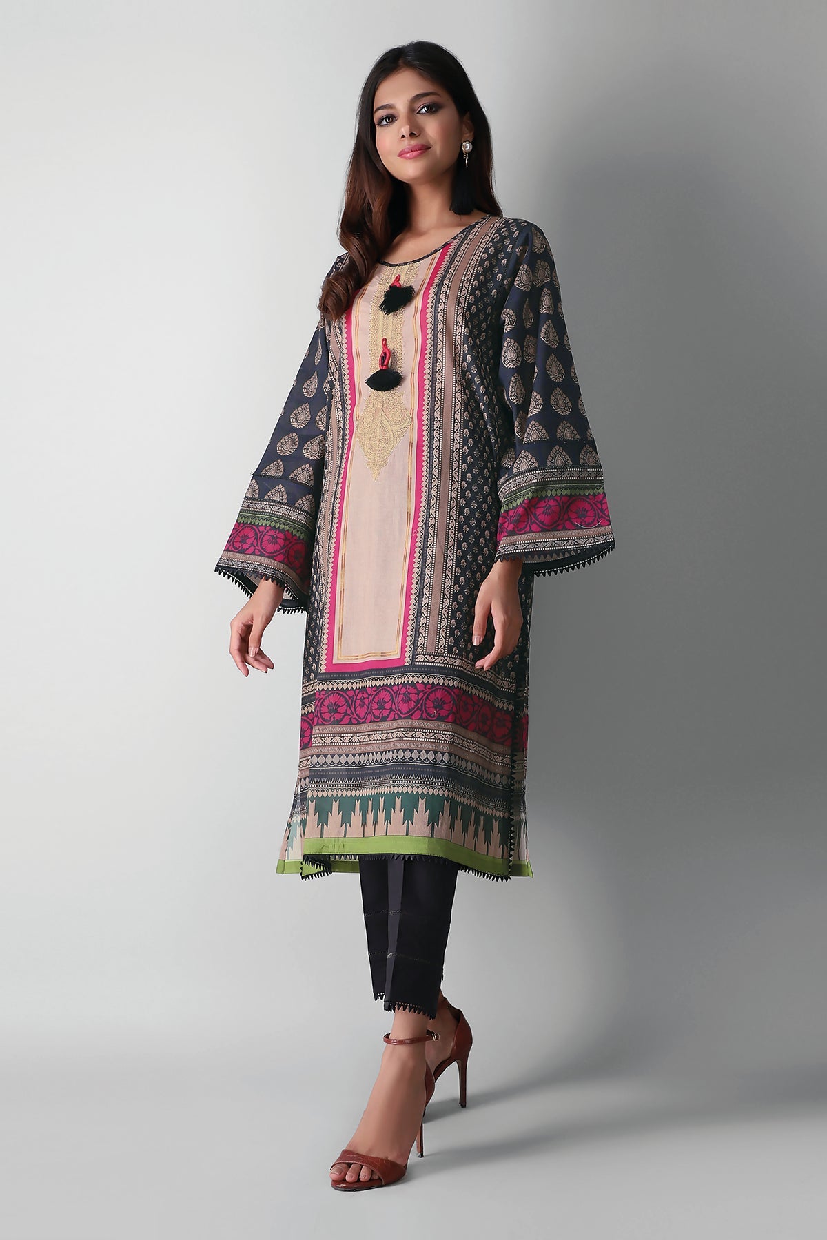 I21305 Black Khaadi Autumn Collection 2021