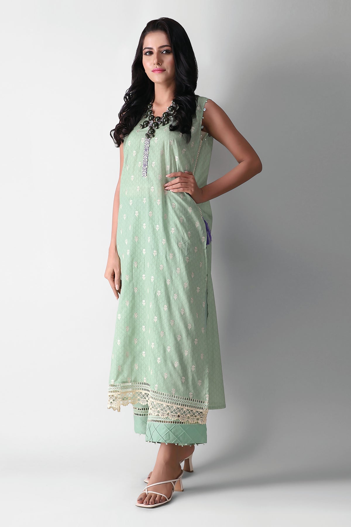 I21309 Green Khaadi Autumn Collection 2021