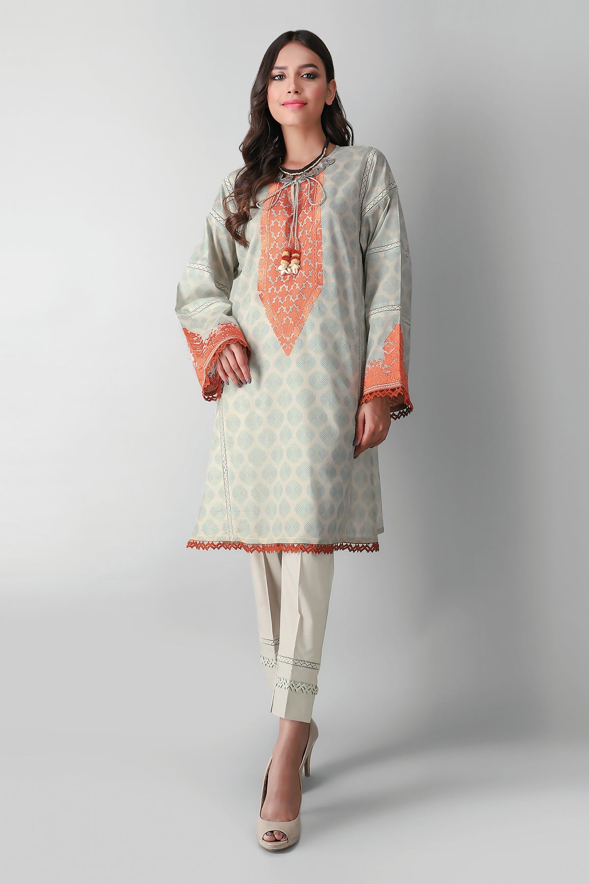 I21311 Green Khaadi Autumn Collection 2021