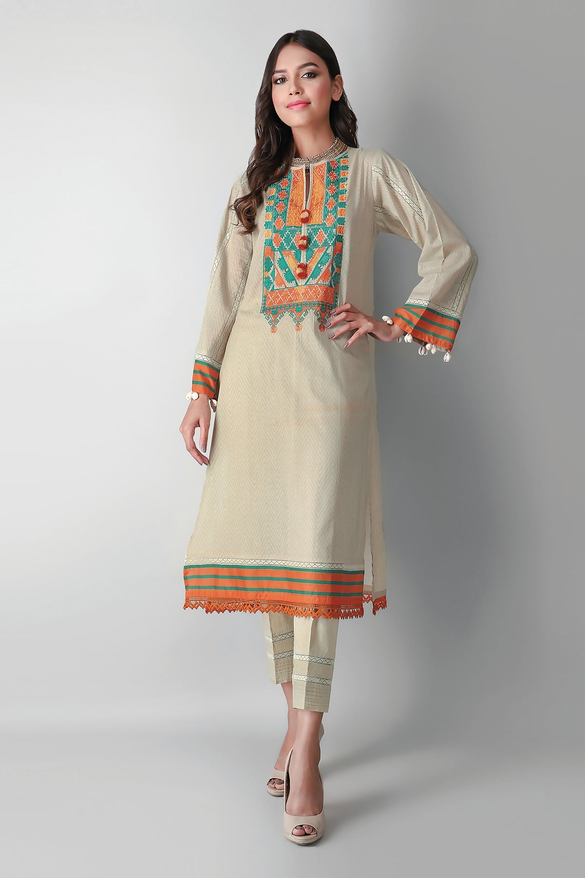 I21312 Beige Khaadi Autumn Collection 2021
