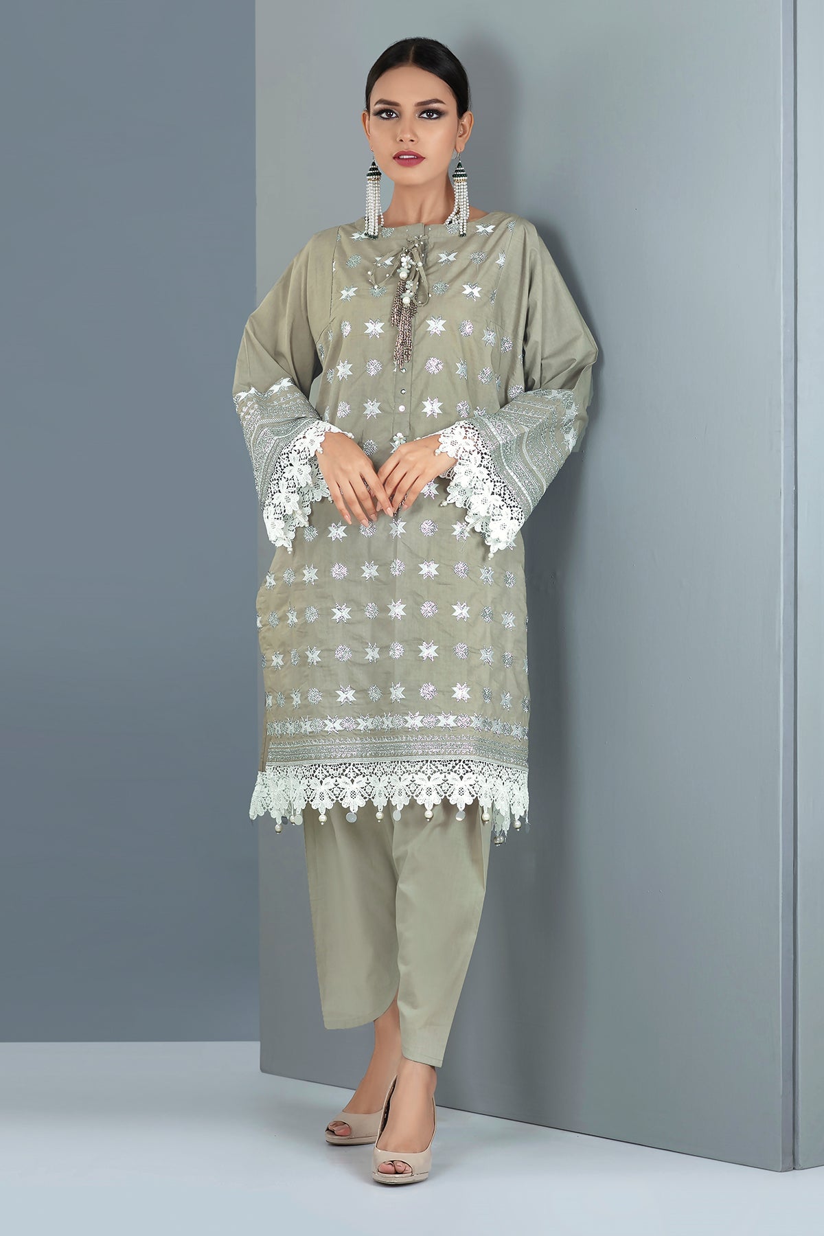 Ic21301 Grey Khaadi Autumn Collection 2021