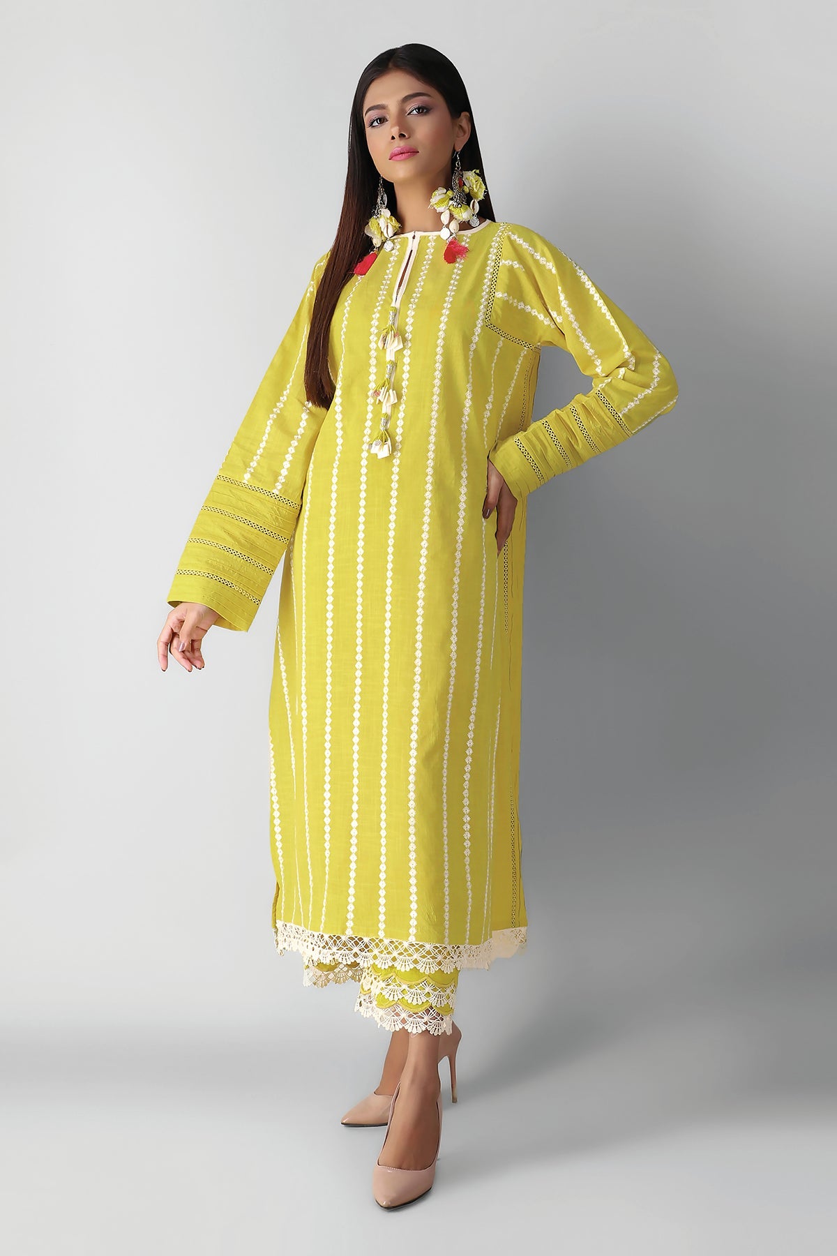 Ich21301 Green Khaadi Autumn Collection 2021