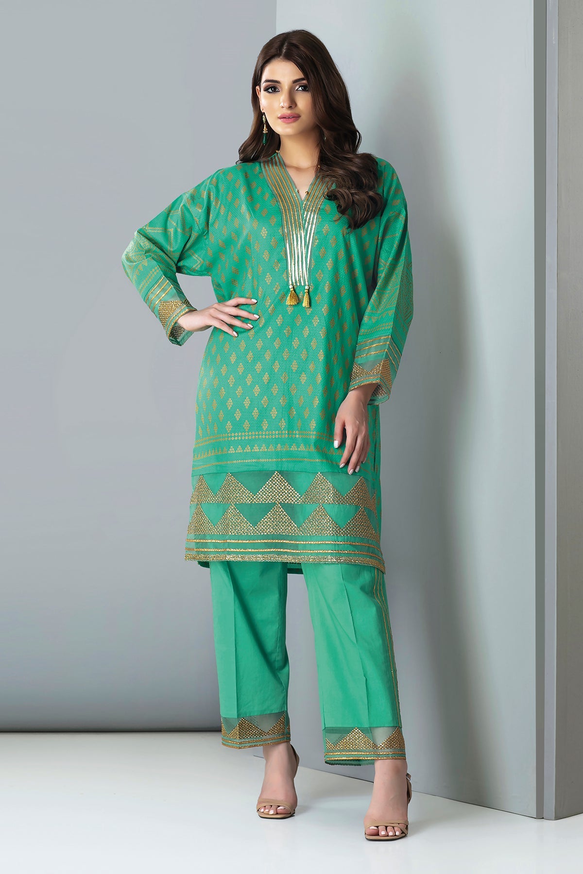 Id21302 Green Khaadi Autumn Collection 2021