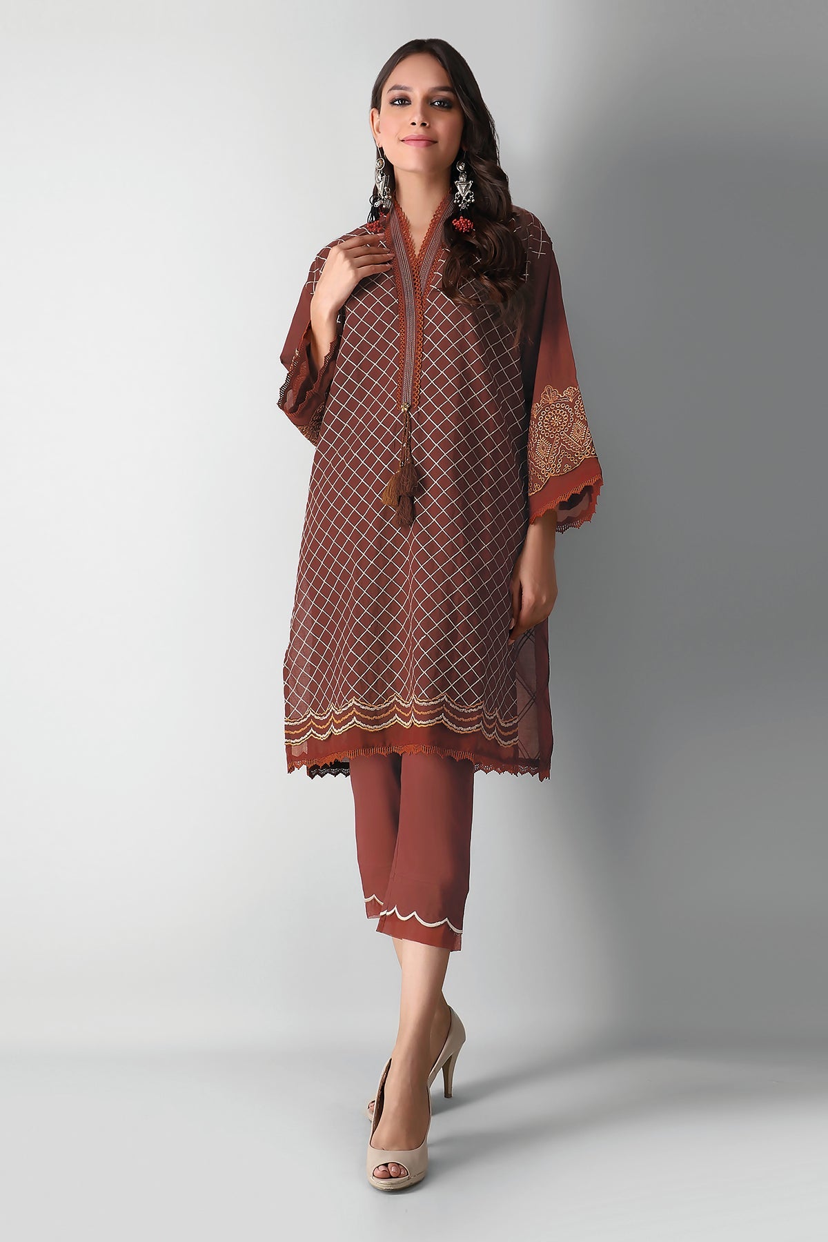 Is21302 Brown Khaadi Autumn Collection 2021