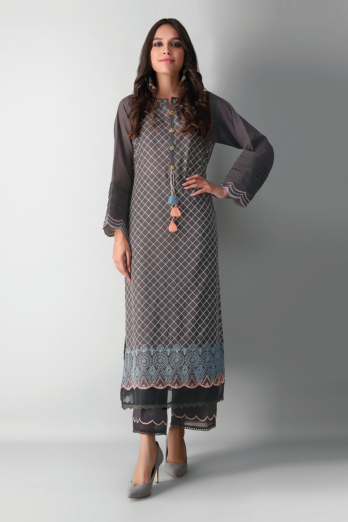 Is21302 Grey Khaadi Autumn Collection 2021