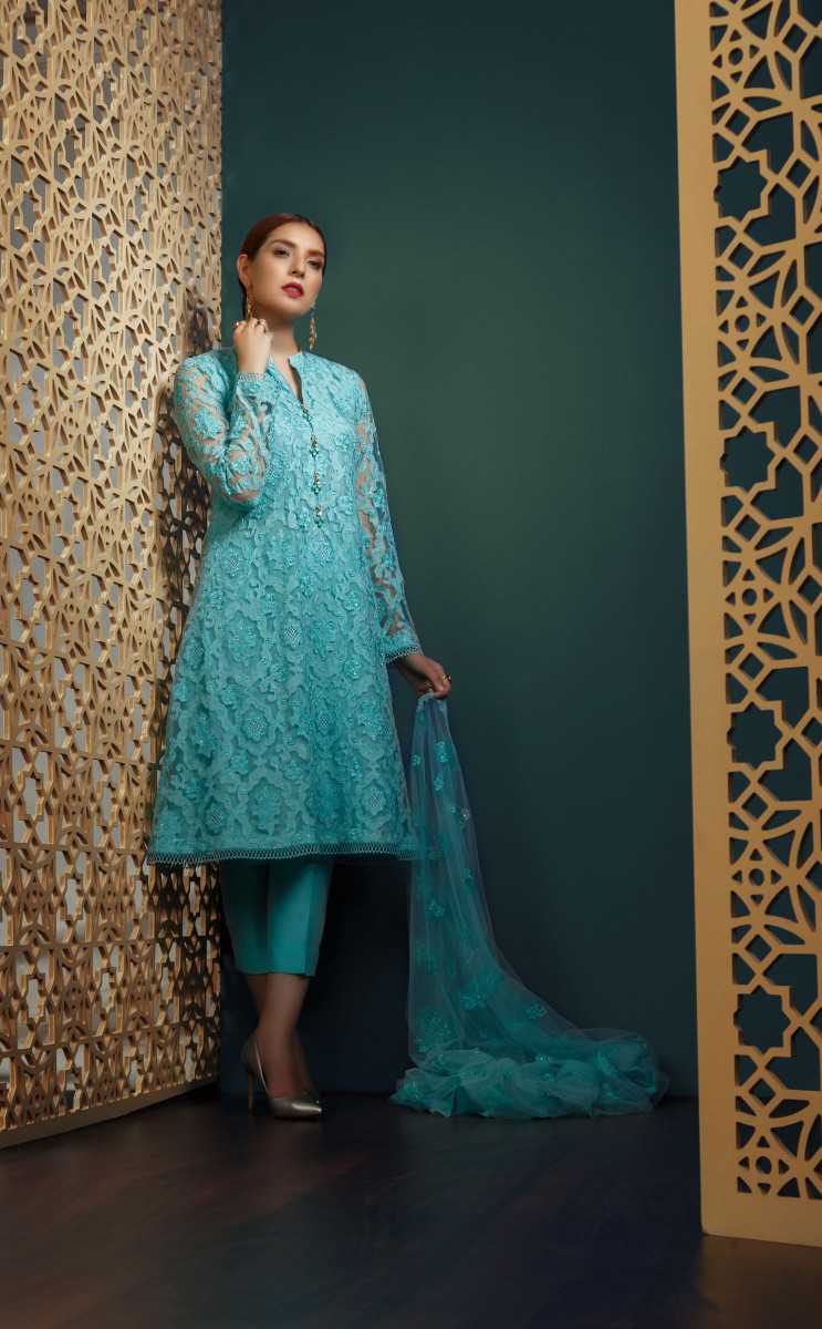 Bareeze Haute Couture Mc515 Aqua Collection 2021