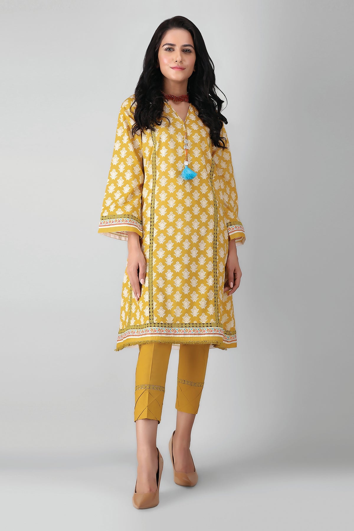 J21331 Yellow Khaadi Autumn Collection 2021