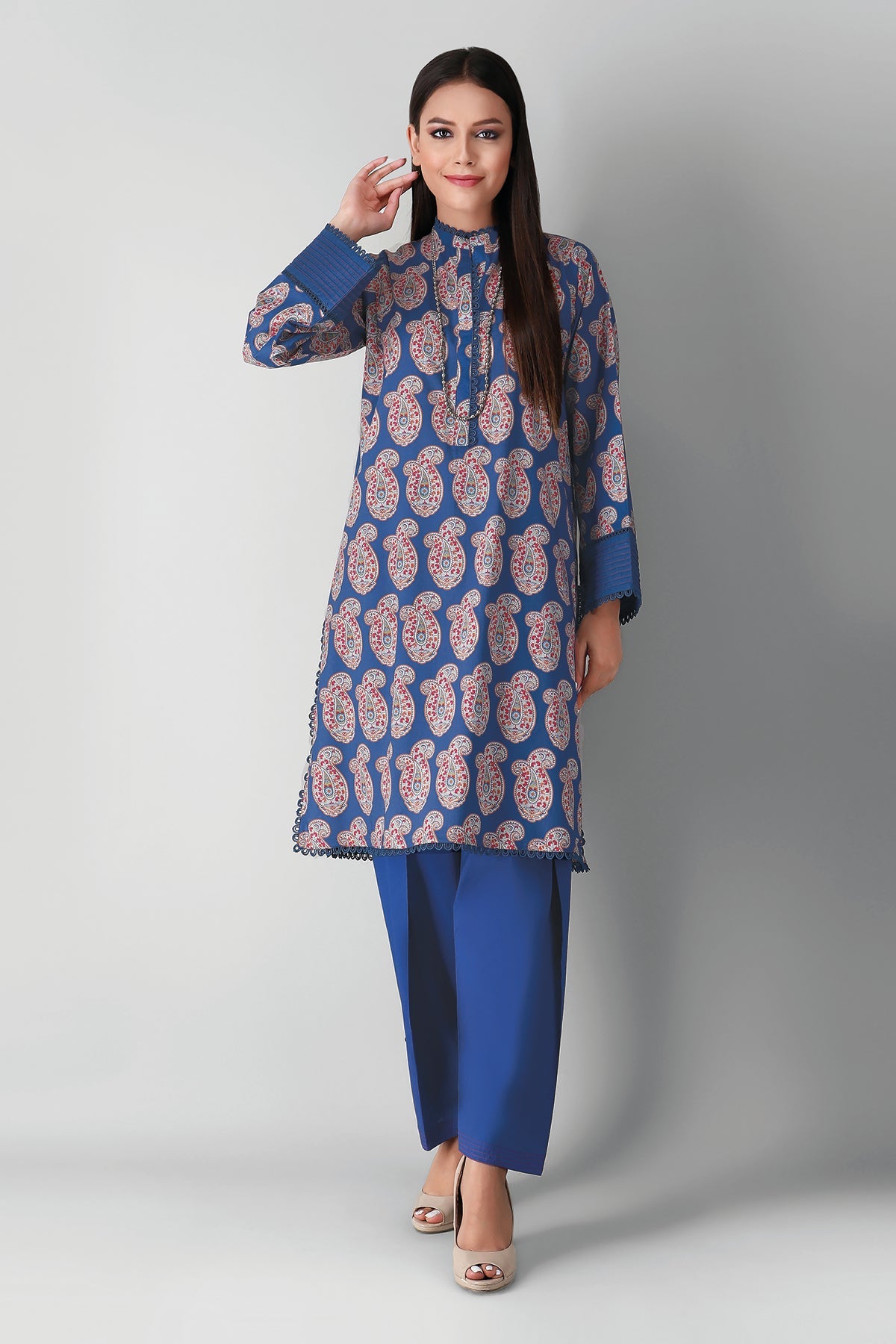 Jc21402 Blue Khaadi Winter 2021