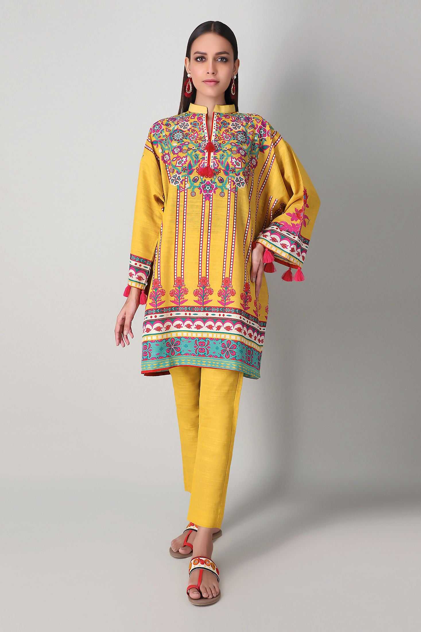 Khaadi Jk20410 Yellow Yellow Winter Collection 2020