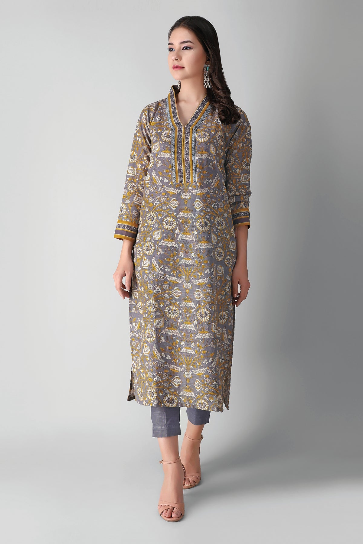 Jlk21405 Grey Khaadi Winter 2021