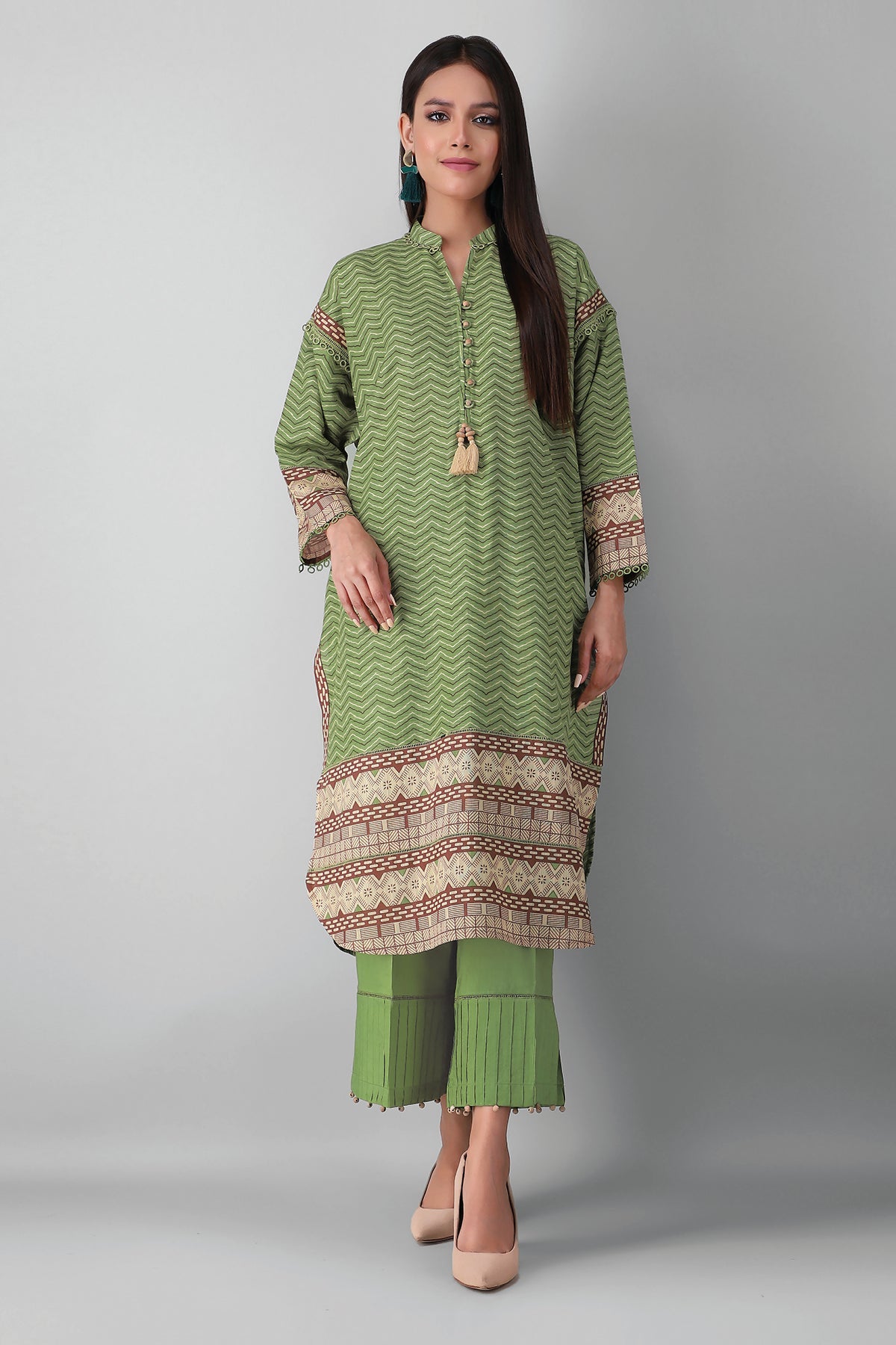 Jlk21412 Green Khaadi Winter 2021