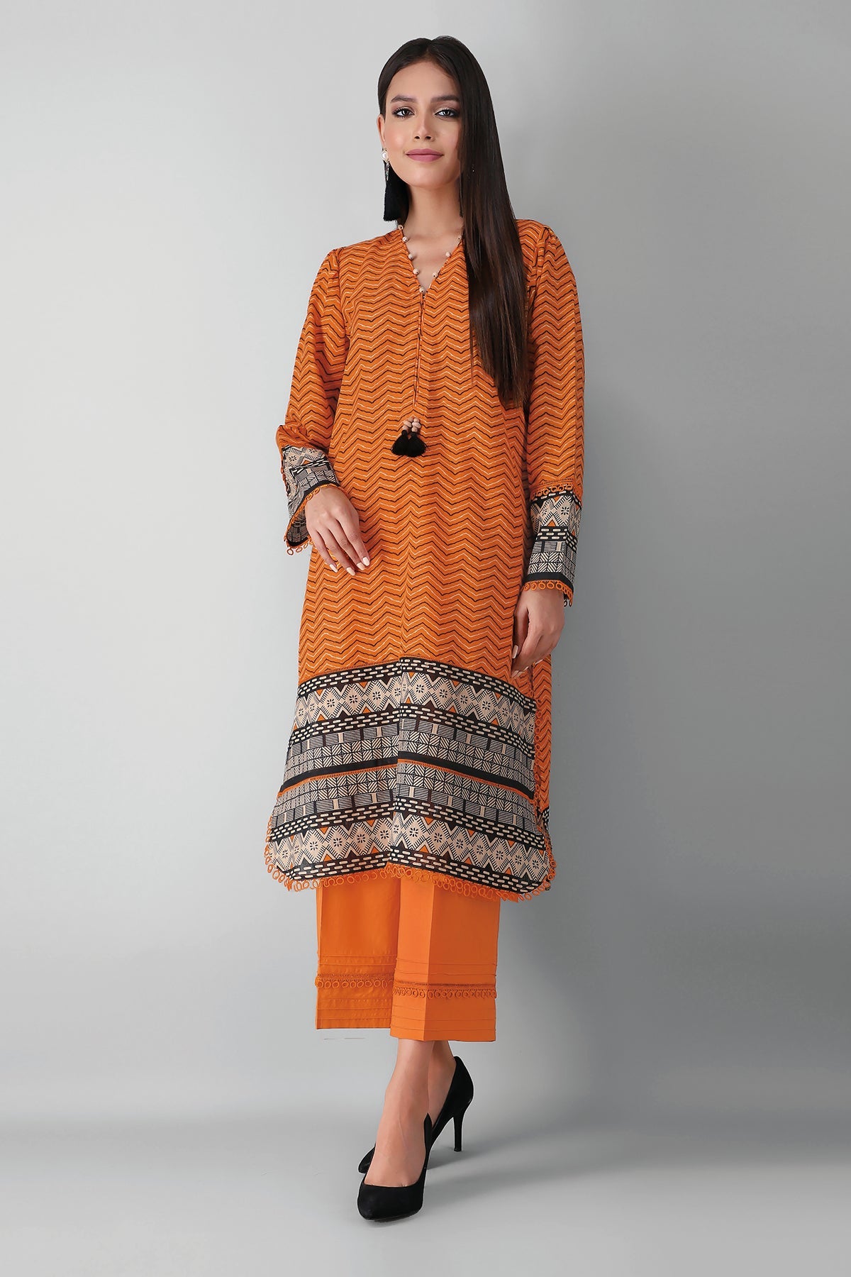 Jlk21412 Orange Khaadi Winter 2021
