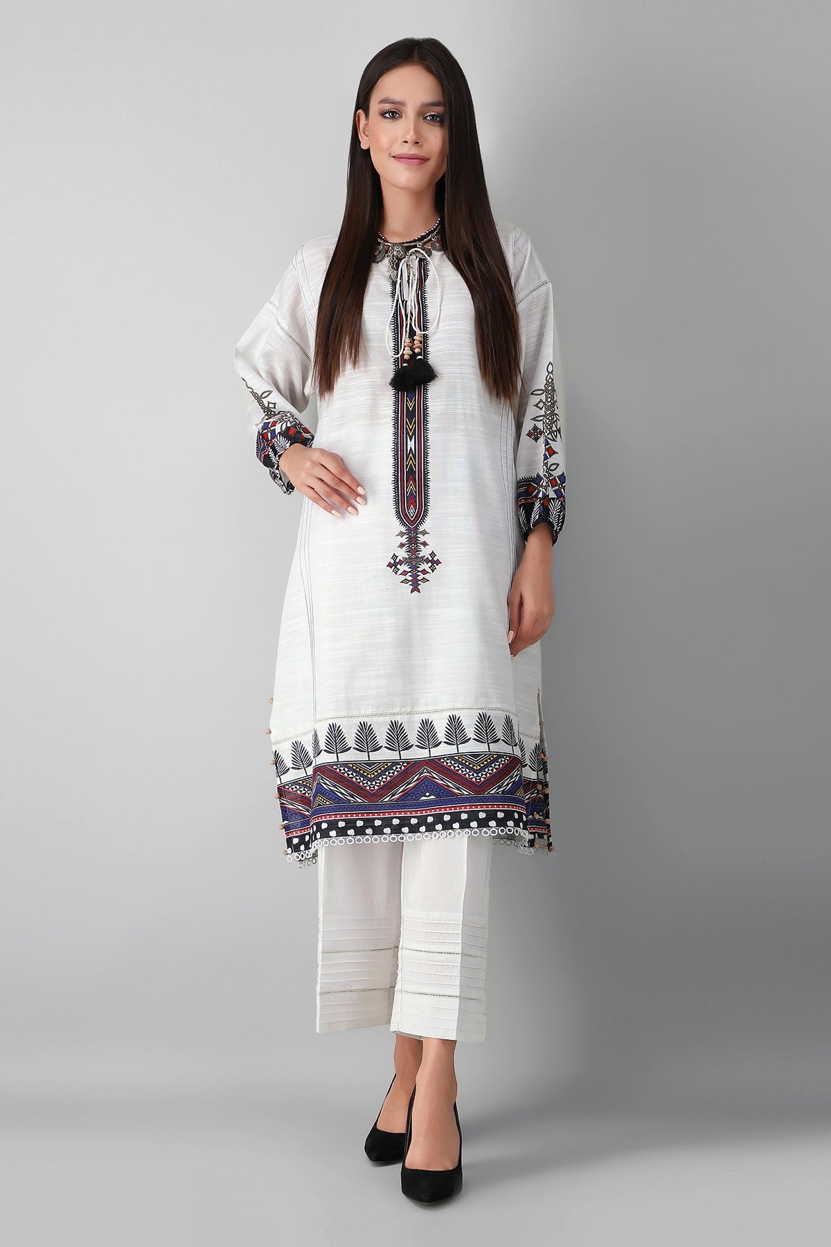 Jlk21414 White Khaadi Winter 2021