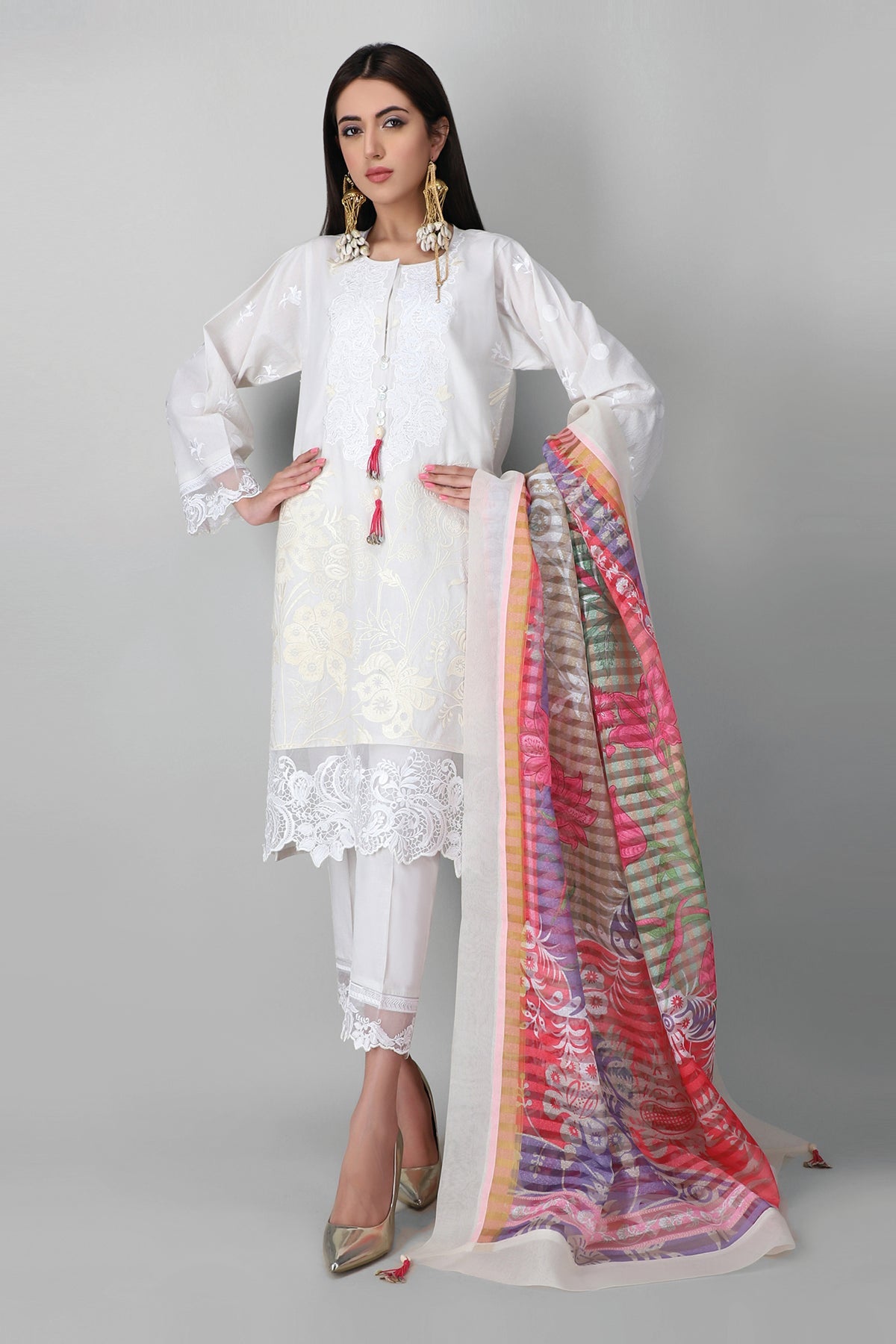 Kd21203 White Khaadi Festive Collection 2021