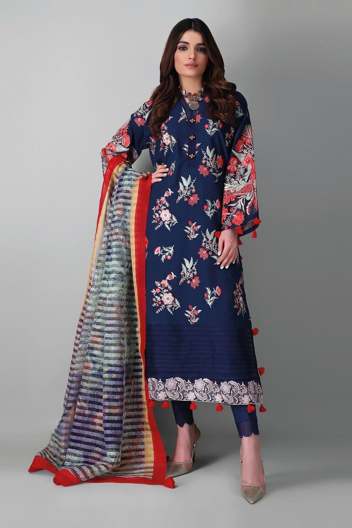 Kd21204 Navy Khaadi Festive Collection 2021