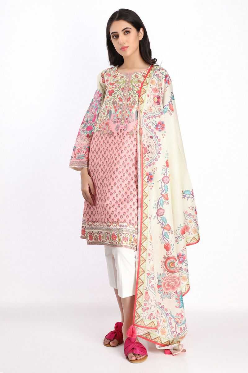 Khaadi Ready to Wear KDPE20115-PINK Pret 2020 | Khaadi Lawn 2020