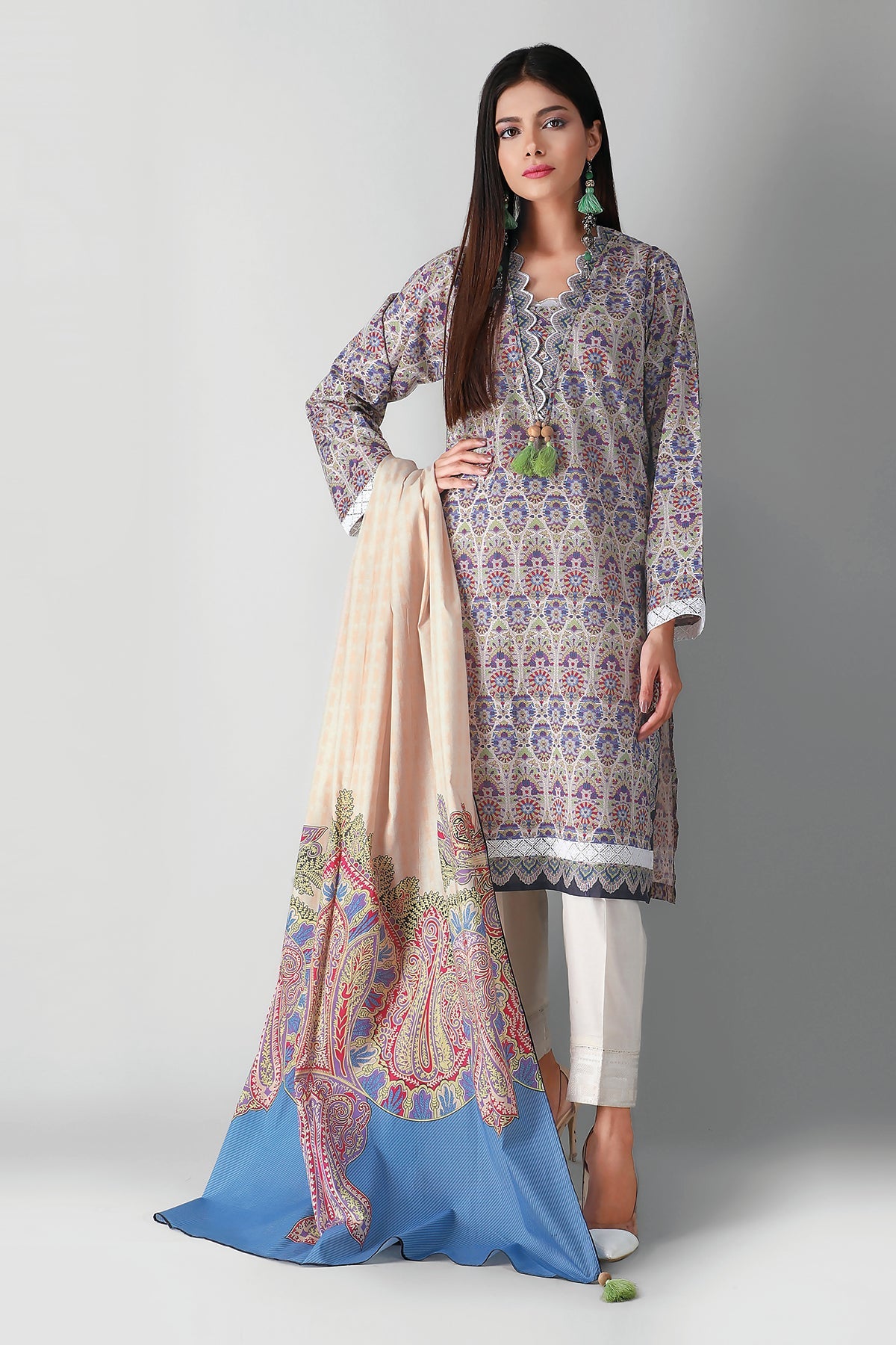L21337 Blue Khaadi Autumn Collection 2021