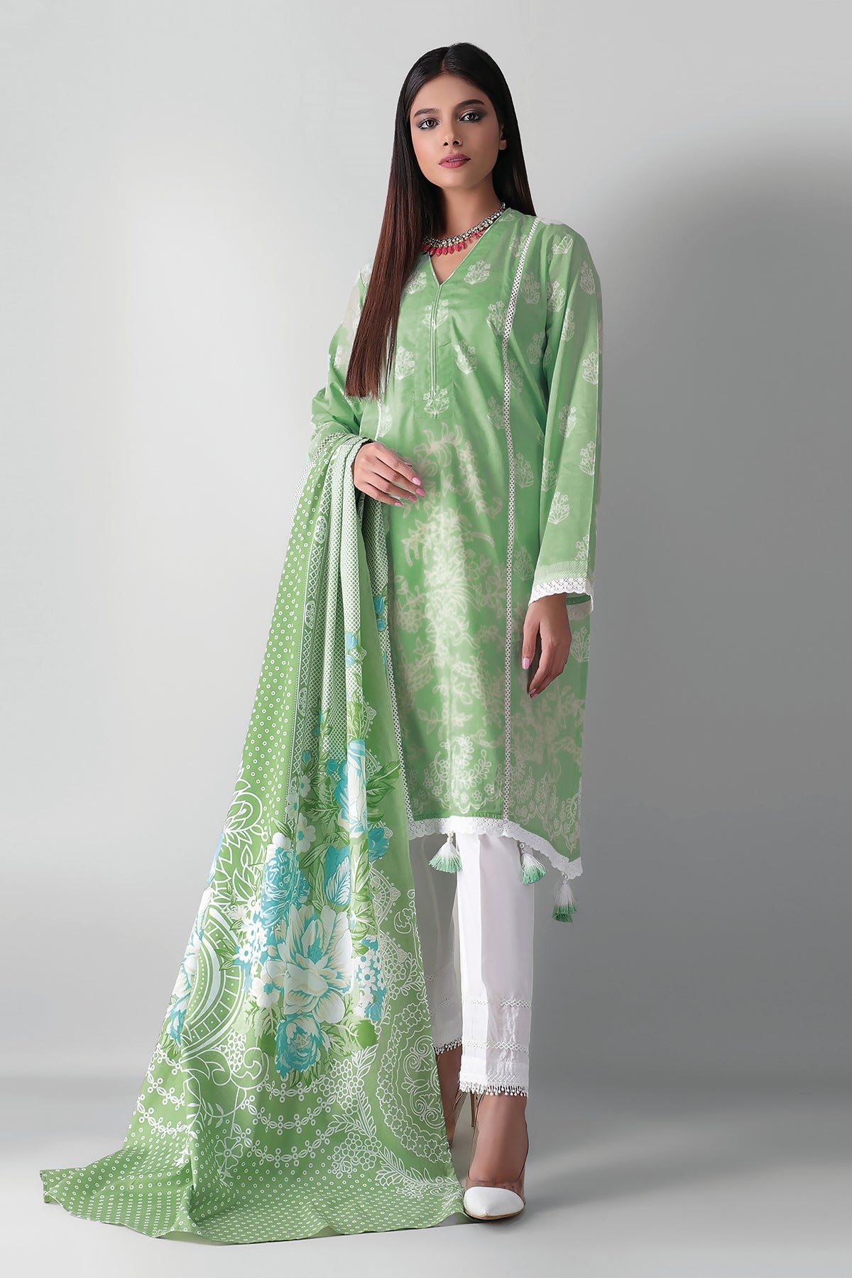 L21351 Off-white Khaadi Autumn Collection 2021