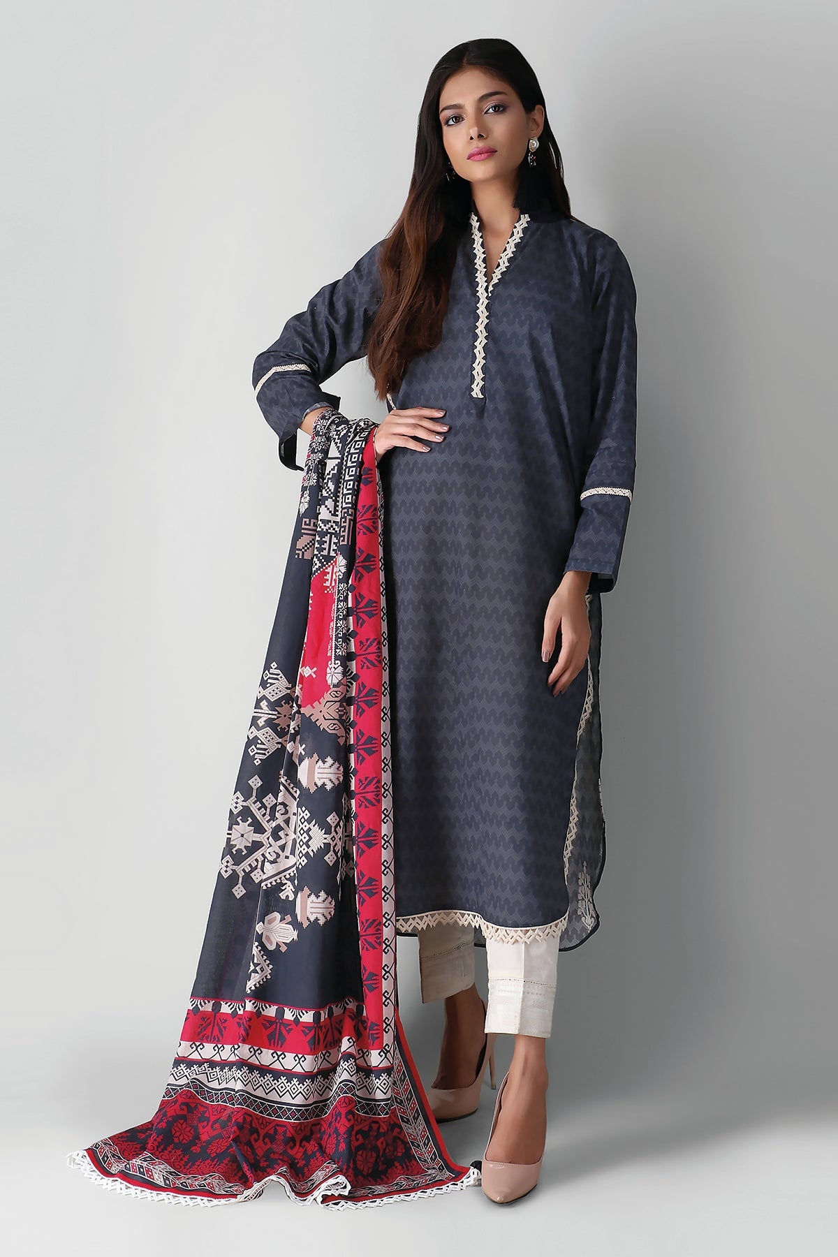 L21390 Black Khaadi Autumn Collection 2021