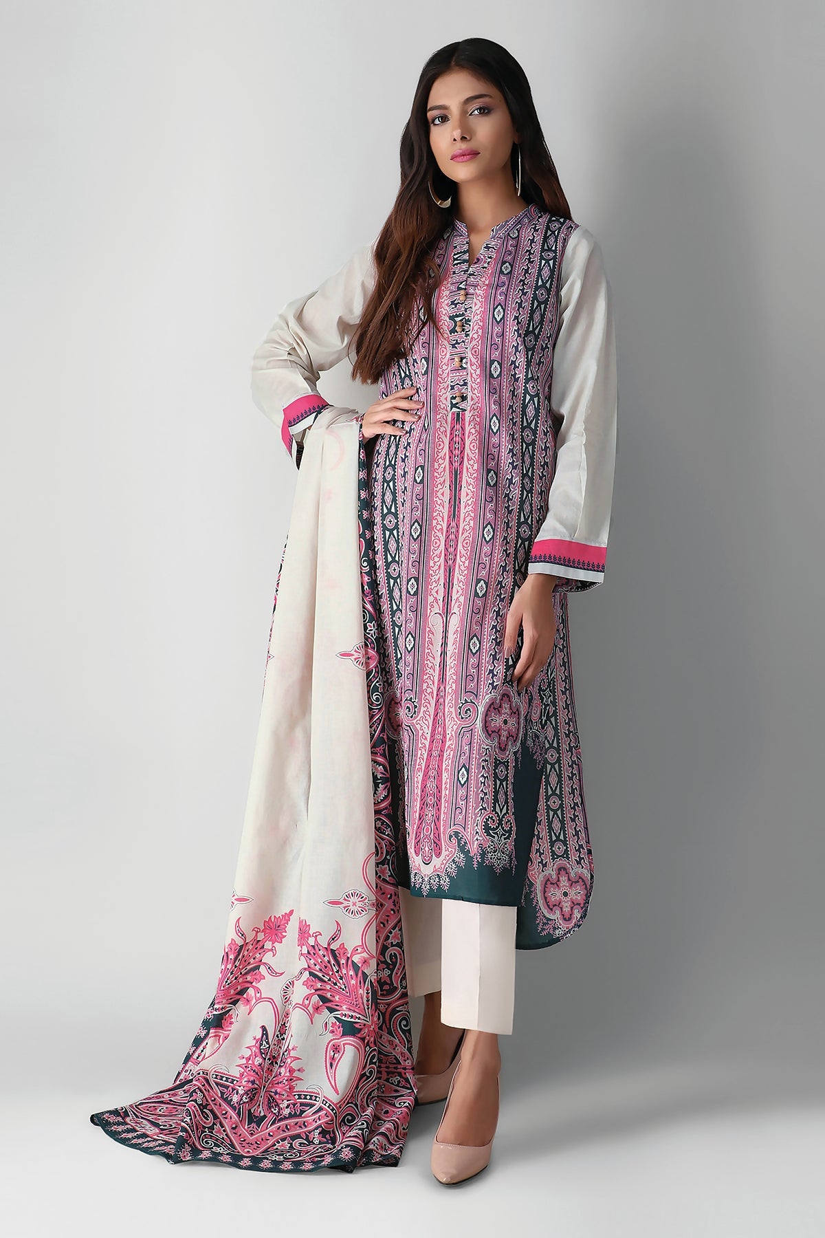 L21393 White Khaadi Autumn Collection 2021