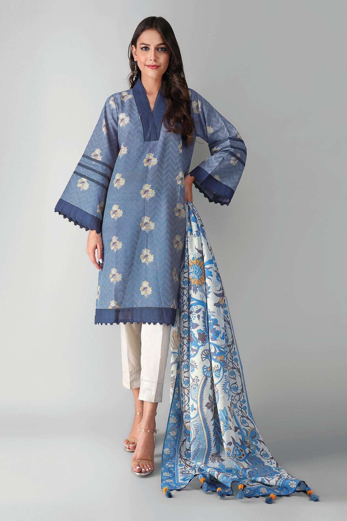 Llk21405 Blue Khaadi Winter 2021