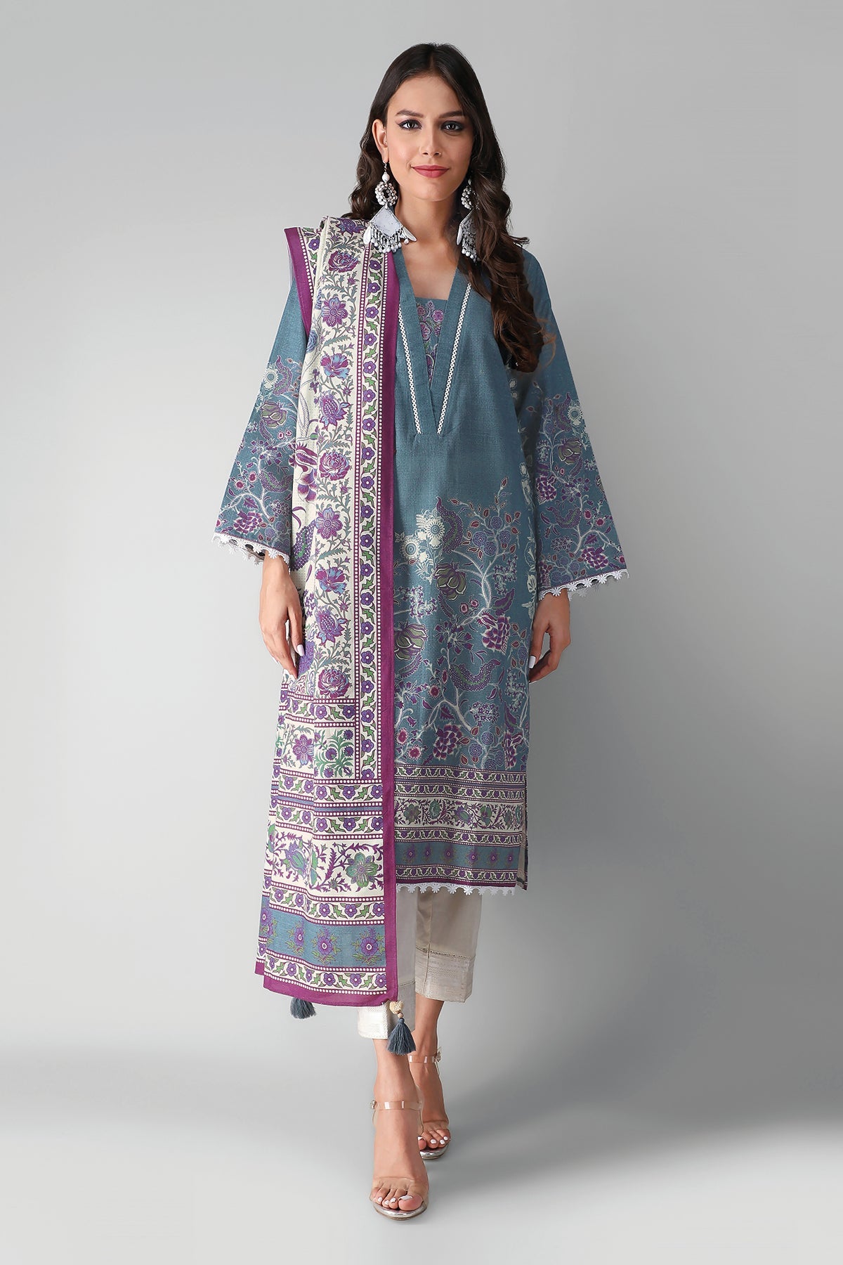 Llk21406 Grey Khaadi Winter 2021