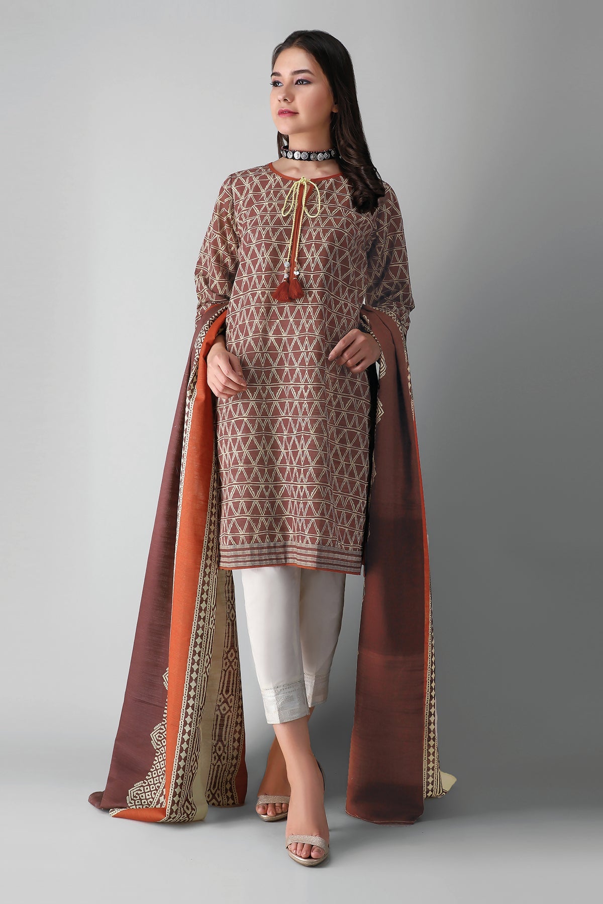 Llk21408 Brown Khaadi Winter 2021