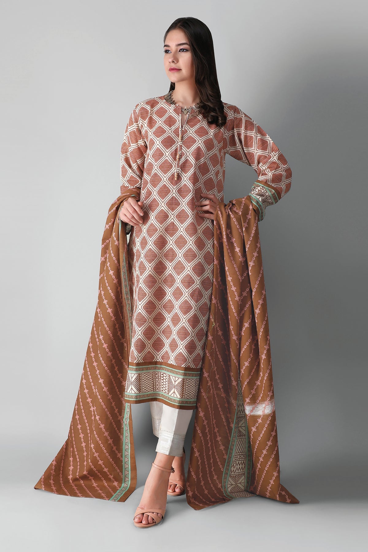 Llk21409 Brown Khaadi Winter 2021