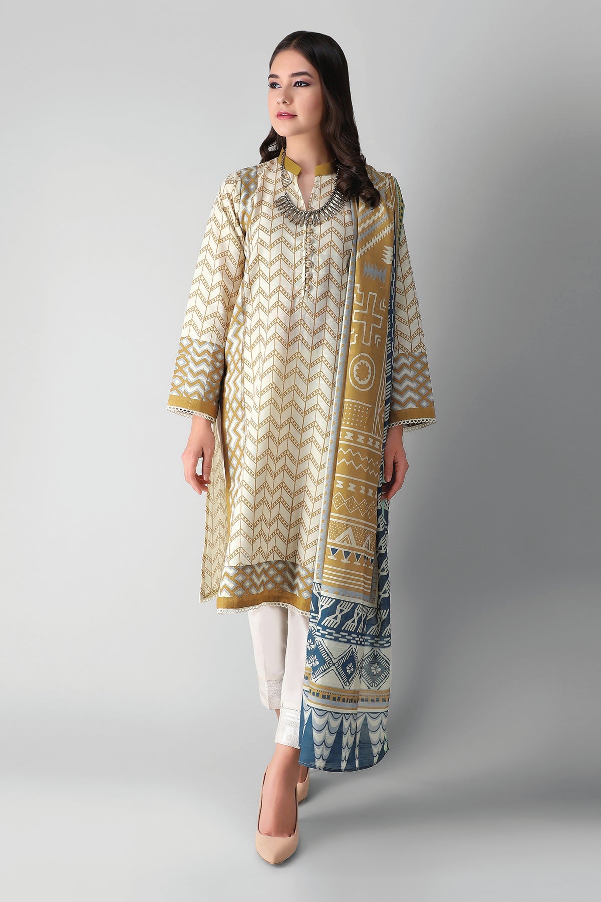 Llk21410 Yellow Khaadi Winter 2021