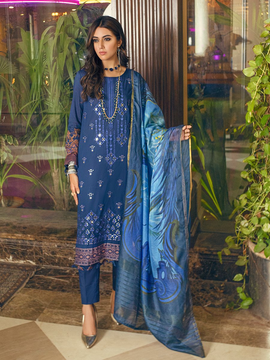 Luxury Lawn Wk 00725a Salitex Summer Collection 2021