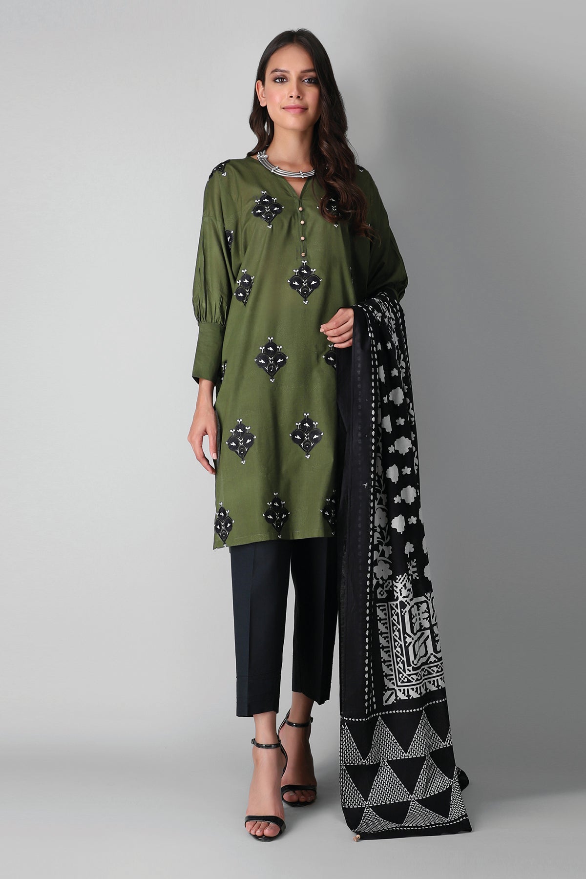 Khaadi M21211 Green Summer Lawn 2021