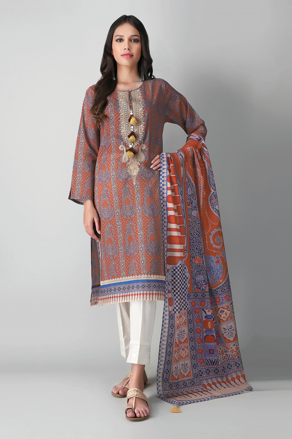 Khaadi M21293 Brown Summer Lawn 2021