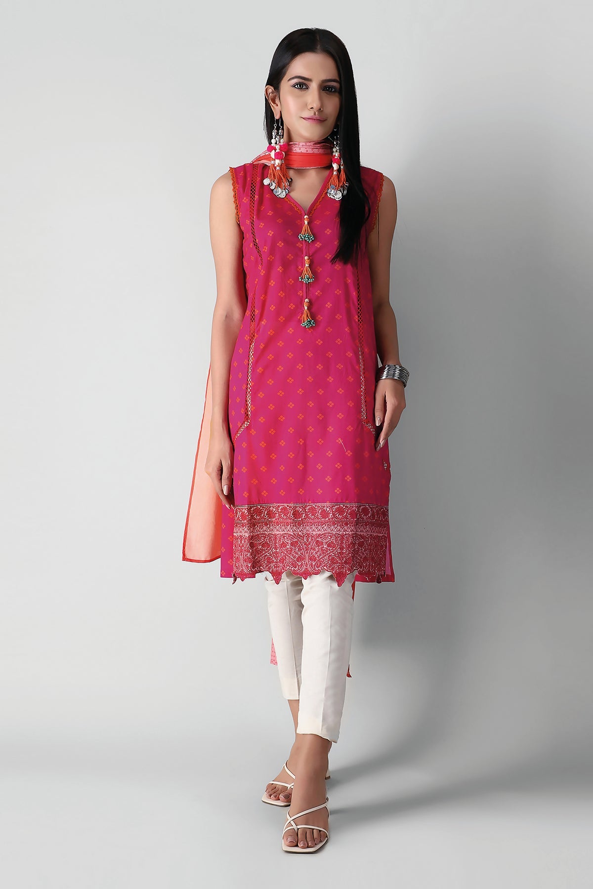 M21309 Pink Khaadi Autumn Collection 2021